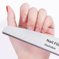 Vente en gros de lime à ongles professionnelle double face, tampon avec logo personnalisé, grain 80/100/180/240, ensemble de limes à ongles Zebra Manucure en plastique