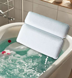 Oreiller de bain antidérapant pour la <span class=keywords><strong>baignoire</strong></span>, appui-tête pour le soutien du cou et du dos, oreillers de <span class=keywords><strong>baignoire</strong></span> de luxe, coussins pour jacuzzi, accessoires de salle de bain - Product Image 4