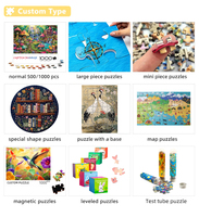 Fabricant OEM sur mesure, usine d'impression, puzzle personnalisé, puzzle personnalisé de 60, 100, 200, 300, 500, 1000, 2000 pièces, personnalisable pour enfants et adultes