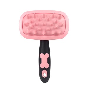 Hartley Pet Bath <b>Brush</b> Silicone Massage Comb For Dogs Cats Shampoo Grooming Tool With Cone Design - Product Image 3