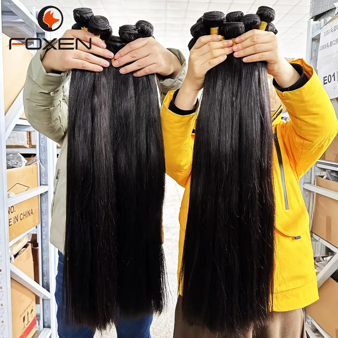 Cheveux vietnamiens bruts à cuticule alignée Paquet de cheveux cambodgiens vierges bruts Fournisseur de livraison directe Cheveux philippins vierges bruts