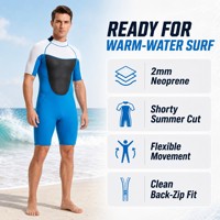 Combinaison de plongée courte en néoprène 3 mm avec fermeture éclair dorsale pour hommes adultes, surf, plongée sous-marine, apnée