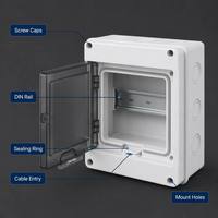 Caja de Distribución Wanbo-395 IP65 Impermeable, Resistente al Polvo y a la Corrosión para Exteriores
