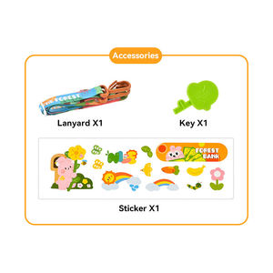 Tirelire Lapin avec Serrure à Clé et Sangle Réglable, Boîte à Monnaie et Bijoux, Cadeau pour Enfants, Lapin de Dessin Animé - Product Image 4