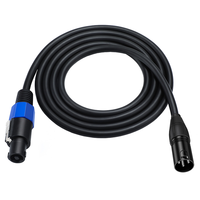 Câble Haut-Parleur Speakon vers XLR, Adaptateur Audio XLR Mâle vers Speakon Mâle avec Verrouillage par Torsion pour Amplificateur, DJ Professionnel, Sonorisation Scénique