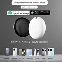 Localizador Inteligente de Doble Sistema Apple Find My y Android Find Hub, Etiqueta Inteligente Antipérdida para Llaves, Equipaje, Collares de Mascotas