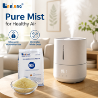 Résine échangeuse d'ions cationique à haute capacité certifiée NSF de qualité alimentaire, équivalente à TC008, pour humidificateur ultrasonique