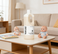 Détergent à lessive liquide pour bébé en marque privée OEM/ODM : Parfum et formule personnalisés, hypoallergénique avec élimination des taches de sang