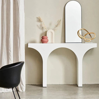 Table console en bois massif blanc ou noir de style européen moderne INNOVA pour salon, hôtel et appartement