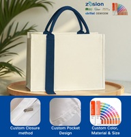 Sac fourre-tout en toile personnalisé en gros avec poignée colorée, sac d'épicerie promotionnel réutilisable pour femmes et hommes, logo imprimé