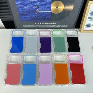Nouvelle arrivée <span class=keywords><strong>Coque</strong></span> de téléphone antichoc en TPU+PC avec cadre de caméra couleur unie et paillettes époxy pour XIAOMI 17T PRO 5G - Product Image 6