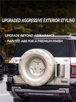 Accessoires extérieurs tout-terrain, style sport, housse de roue de secours arrière, ABS, imperméable, housse de roue de secours pour Byd Leopard 8 2025, accessoires
