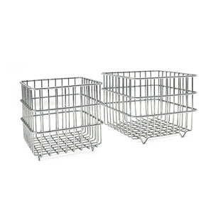 Cross-border office desk stationery iron <b>storage</b> <b>basket</b>, simple home cosmetics metal mesh <b>storage</b> <b>basket</b> - Product Image 1