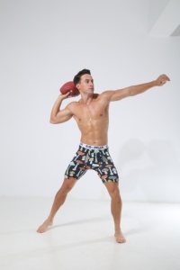 Biancheria intima da uomo taglie forti personalizzata Anti-usura in tessuto sportivo Boxer Shorts con gamba lunga Runner Logo posizionato in vita - Product Image 5