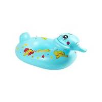 Équipement de jeux aquatiques d'été en plastique PVC Animaux Canard jaune Girafe Chien rouge Enfants Anneau de natation gonflable avec poignées pour la natation