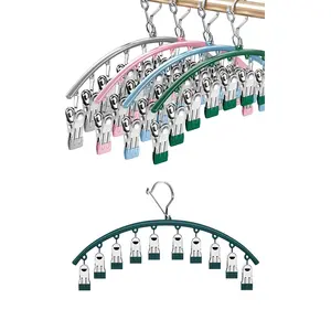 Móc Áo tổ chức quần áo khô vớ và khăn clip móc áo vải với 10 Clip - Product Image 1