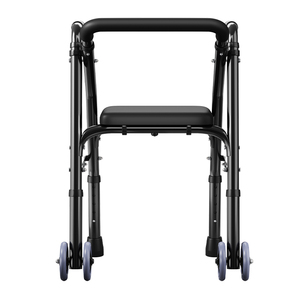 Déambulateur pliable en alliage d'aluminium avec siège, aide à la mobilité réglable en hauteur pour personnes âgées, seniors et handicapés - Product Image 5