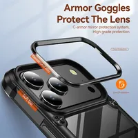 Coque de téléphone magnétique transparente robuste compatible avec la charge sans fil pour iPhone 18 Pro, 18 Pro Max, 18, 17 Pro Max, 17 Pro