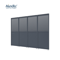 AlunoTec Protection de la vie privée personnalisée Panneau à persiennes fixes en aluminium ventilé avec lames opérables