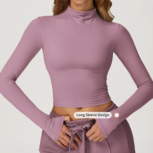 Conjuntos Deportivos de Secado Rápido para Mujer, Transpirables, Top de Yoga de Manga Larga, Pantalones Deportivos Holgados de Pierna Ancha, Conjuntos de Gimnasio para Correr - Product Image 6