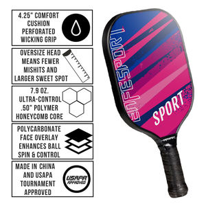 Usapa phê duyệt Pro IV 16mm 14mm Gen 4 tfp bọt lõi với TORAY T700 sợi carbon Bề mặt pickleball mái chèo - Product Image 4