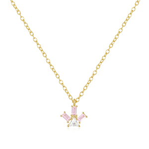 Collar con Colgante de Corona de Circonita Rosa de CANNER, Joyería de Moda, Tendencias 2023, Collar de Plata de Ley S925 para Mujer - Product Image 1
