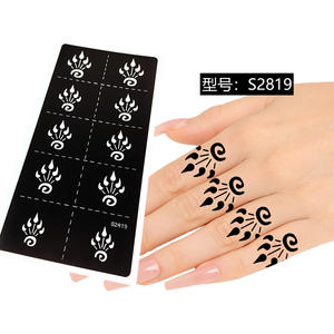 สติกเกอร์รอยสักเฮนน่าลายดอกไม้งานตามสั่งสติกเกอร์รอยสักชั่วคราวศิลปะบนร่างกายกันน้ำแม่แบบลายนิ้วมือปลอม - Product Image 3
