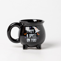 Cadeaux Fantastiques Créatifs Halloween Tasse Magique Pot de Sorcière en Céramique Noire