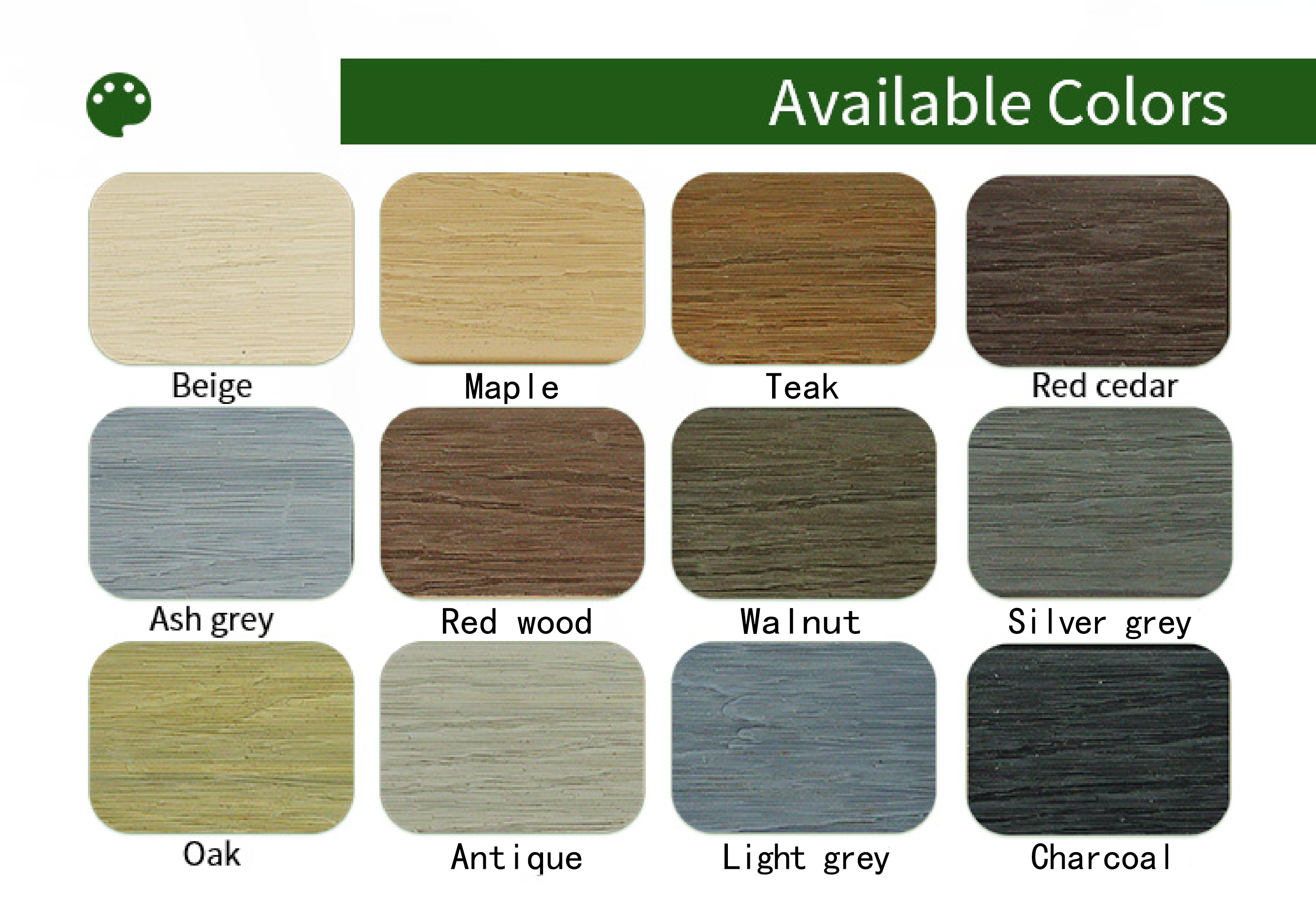 Couleurs spécifiques ou sur mesure