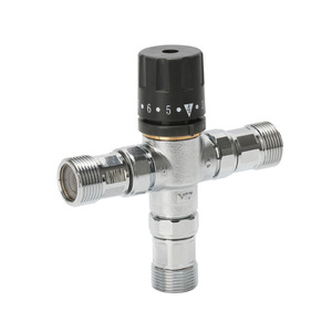 Válvula Mezcladora Termostática Fulora, Pieza para Calentador de Agua de Cocina Pequeño, Válvula de Tubería de Agua Fría Cero, Tamaños de 4/5\" y 1\" para Electricidad - Product Image 1