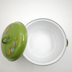 Juego <span class=keywords><strong>de</strong></span> Ollas EliteCook <span class=keywords><strong>de</strong></span> 6 Piezas, Esmaltadas en Verde, con Diseño Floral, Antiadherentes, Apilables, para Sopa, Venta al Por Mayor <span class=keywords><strong>de</strong></span> Fábrica - Product Image 3