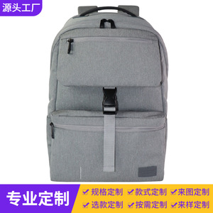 <b>Laptop</b> <b>Backpack</b> 16-Inch Grey Oxford Cloth Business Travel Bag <b>For</b> Men - Product Image 5