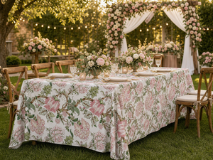 Customized Flori Tablecloth Woven Fabric <strong>Dining</strong> <strong>Table</strong> <strong>Cover</strong> for Home <strong>Dining</strong> Room Restaurant Wedding Banquet <strong>Table</strong> Setting - Product Image 3