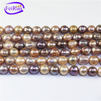 Feimefeirun — perles baroques edison, 10-11mm, couleur mixte, perles naturelles d'eau douce, pour homme