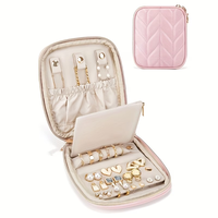 Pochette de rangement pour bijoux en PU portable personnalisée, mini sac à bijoux pour accessoires de bijouterie, usage quotidien et en voyage