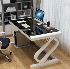 YQ JENMW <span class=keywords><strong>bureau</strong></span> d'ordinateur à domicile <span class=keywords><strong>bureau</strong></span> de jeu en <span class=keywords><strong>verre</strong></span> trempé avec <span class=keywords><strong>plateau</strong></span> de clavier - Product Image 6