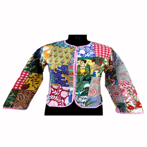 Nouvelle veste en polaire épaisse imprimée pour femmes, réversible, en coton, manteau court d'hiver pour filles à prix avantageux - Product Image 2