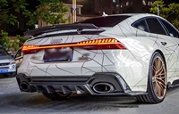 Lèvre de pare-chocs avant en fibre de carbone Style P pour Audi RS6 RS7 C8 Kit carrosserie en fibre de carbone jupe latérale diffuseur