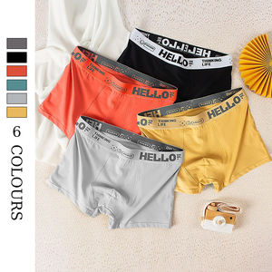 Fornitore veloce di biancheria intima da <span class=keywords><strong>uomo</strong></span> Stretch Mid-rise Plus Size logo del marchio personalizzato <span class=keywords><strong>uomo</strong></span> breve biancheria intima di <span class=keywords><strong>cotone</strong></span> breve <span class=keywords><strong>Boxer</strong></span> per gli uomini - Product Image 4
