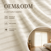 Tissu de rideau ColorTex OEM ODM en voile texturé 100% polyester, aérien et respirant