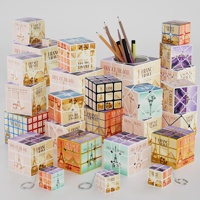 Zcube OEM ODM Logo personnalisé 3x3 Tourisme européen Cube tendance imprimé UV en plastique ABS Tour Eiffel Colisée Big Ben