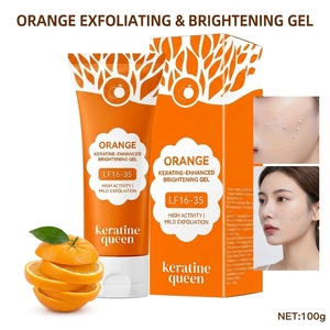 Gel Exfoliant Enzymatique à l'Orange 100g – <span class=keywords><strong>Gommage</strong></span> Visage Rafraîchissant pour Tous Types de Peau, Nettoyant Pores, Préparation Solaire - Product Image 1