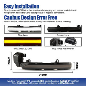 Vente en gros de feux de signalisation latéraux à LED séquentiels ambre 12V pour <span class=keywords><strong>Jaguar</strong></span> XJ X351 <span class=keywords><strong>2010</strong></span>-2019 F-type X152 2013-2020 - Product Image 3
