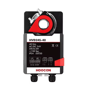 Actionneur de système CVC HOOCON HVD24-40 AC/DC24V, commande marche/arrêt 2/3 points, 40 Nm, pour registre, certifié CE, plastique + fer - Product Image 3