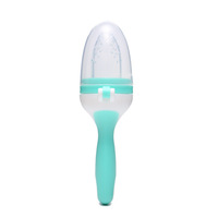 Meilleure vente bébé fruits frais mangeoire sucette formation massage jouet anneau de dentition de qualité alimentaire doux sûr sans BPA pochettes en silicone