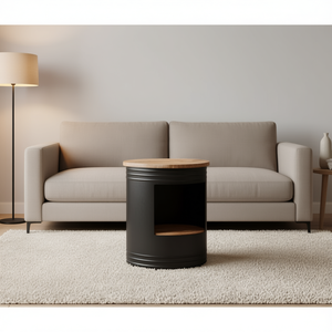 Natural Black Mango Wood Coffee <b>Table</b> Powder Coated Steel Frame Modern Industrial Living Room Furniture - Product Image 2