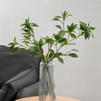 Arbre artificiel de haute qualité Silei Pieris Japonica 80 cm en PU, feuilles vertes durables, pour mariage, Noël, extérieur