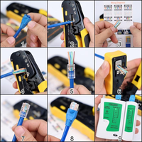 Outil de sertissage de câbles réseau Cat7 FTP à fiche modulaire pour le dénudage et la sertissage, pièces de télécommunications