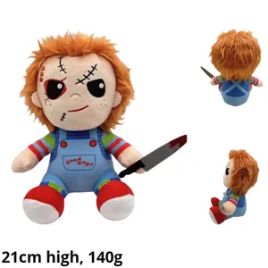 Poupée Clown <span class=keywords><strong>Chucky</strong></span> en tissu peluche super doux pour Halloween, avec rembourrage en coton PP, hauteur de 12 cm à 27 cm, pour enfants de 4 à 6 ans - Product Image 4