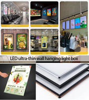 Bannière publicitaire portable avec logo personnalisé, impression rétroéclairée, affiche rectangulaire A4 en aluminium, écran LED intérieur, film promotionnel ultra-lumineux